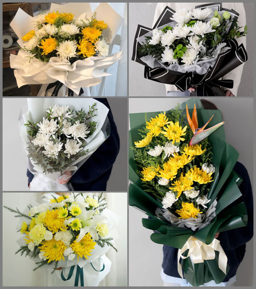 山东菏泽牡丹区马岭岗镇李朝花村白事花束代送